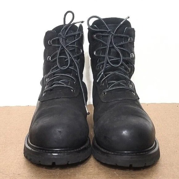 Wolverine Iron Ridge Black Steel Toe Work Boots Mens Size 10.5 Waterproof W08505 - Picture 2 of 12